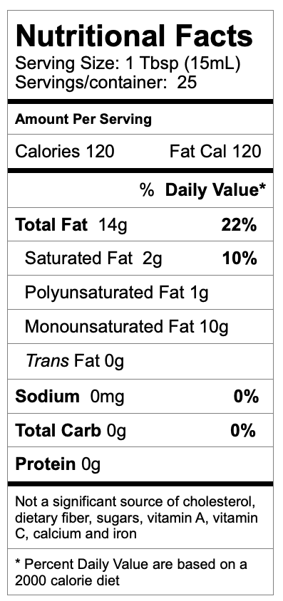 Basil Olive Oil 750ML