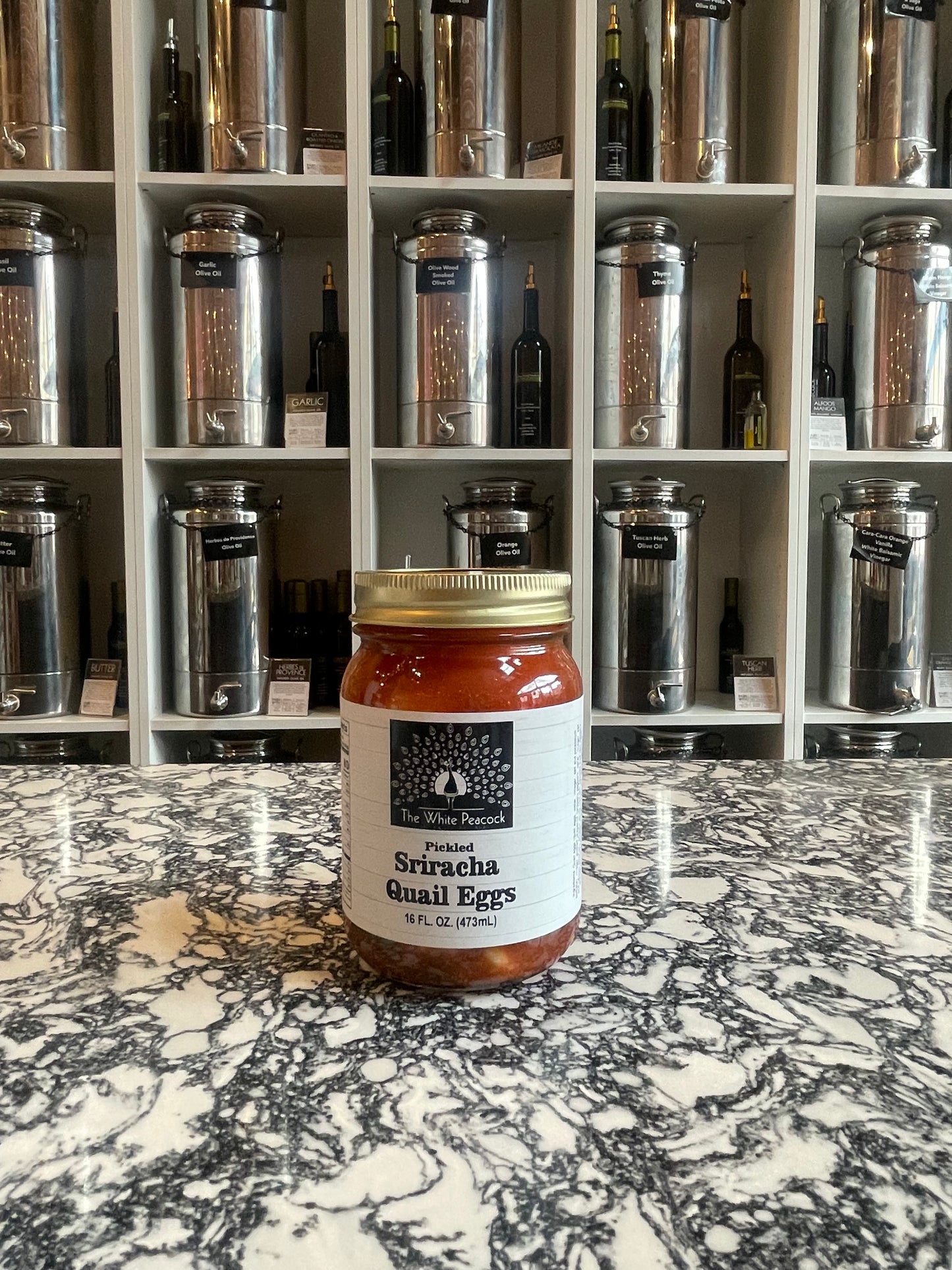 Sriracha Quail Eggs 16oz.