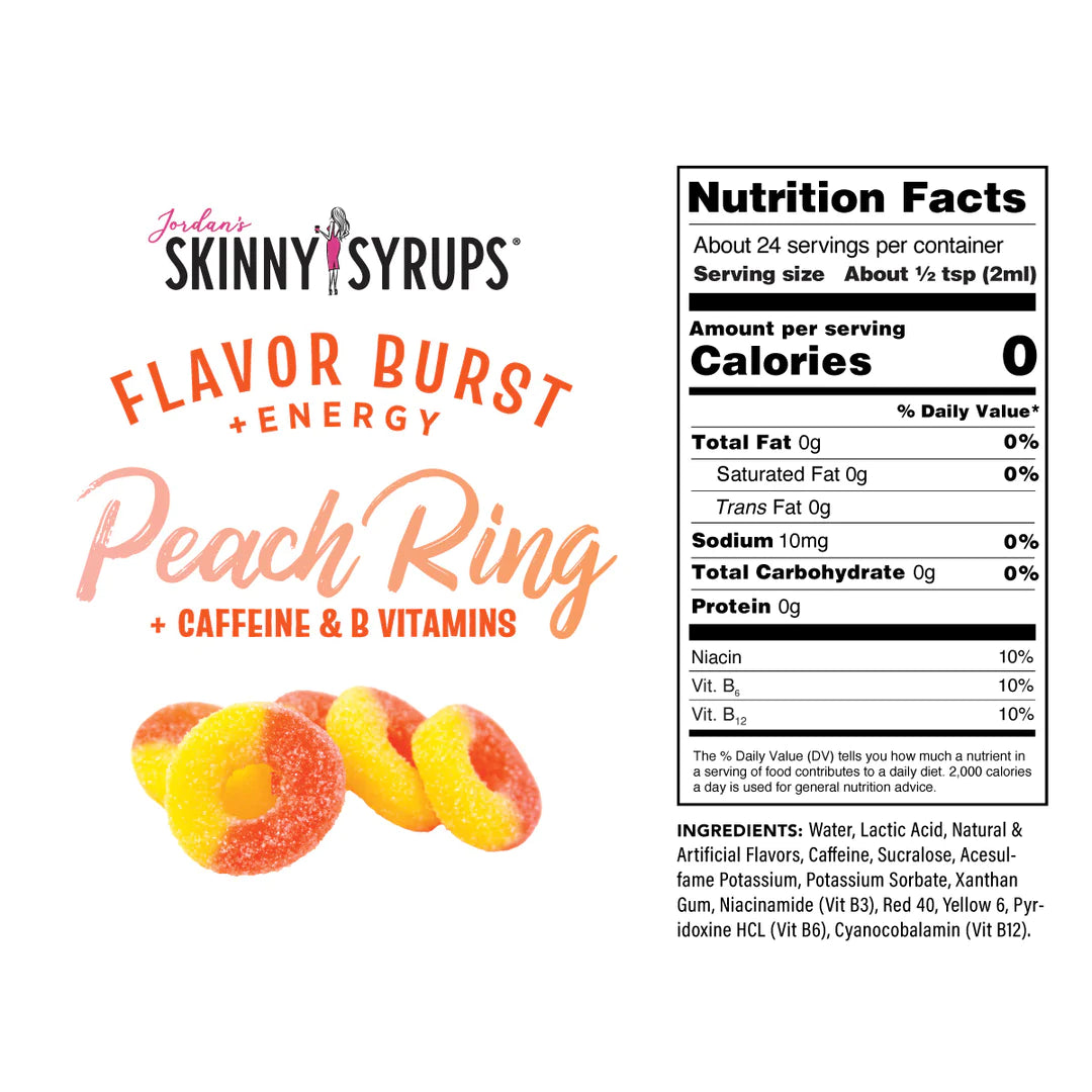 Flavor Burst- Sugar Free Peach Ring + Energy – The White Peacock 