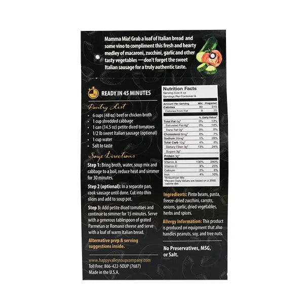 Tuscan Minestrone Soup Mix