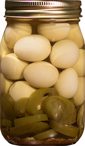 Spicy Pickled Quail Eggs 16oz.