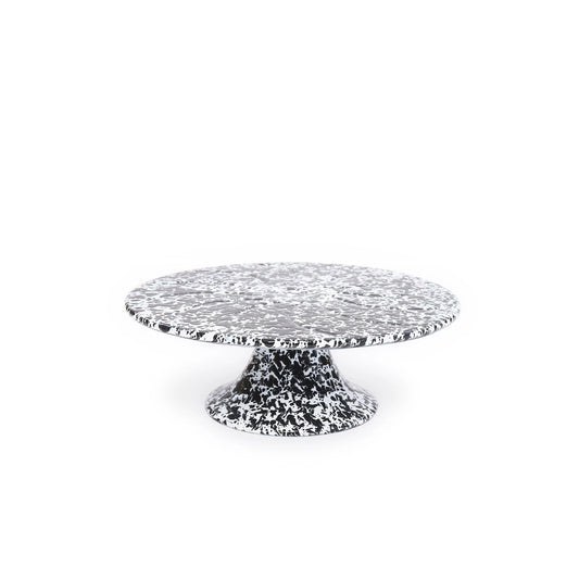 Splatter Enamelware Cake Stand- Black Splatter