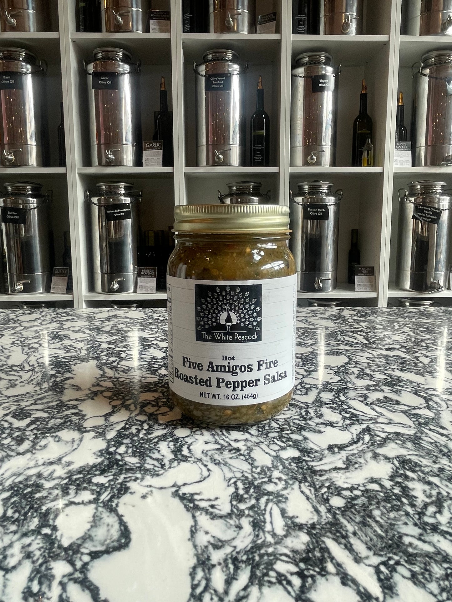 Five Amigos Fire Roasted Salsa (Hot) 16oz.