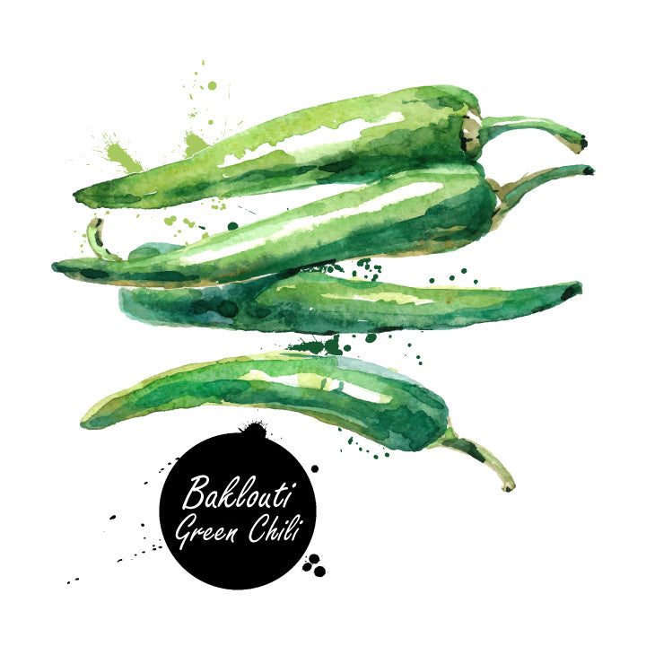 Baklouti Green Chile Pepper Olive Oil 200ML