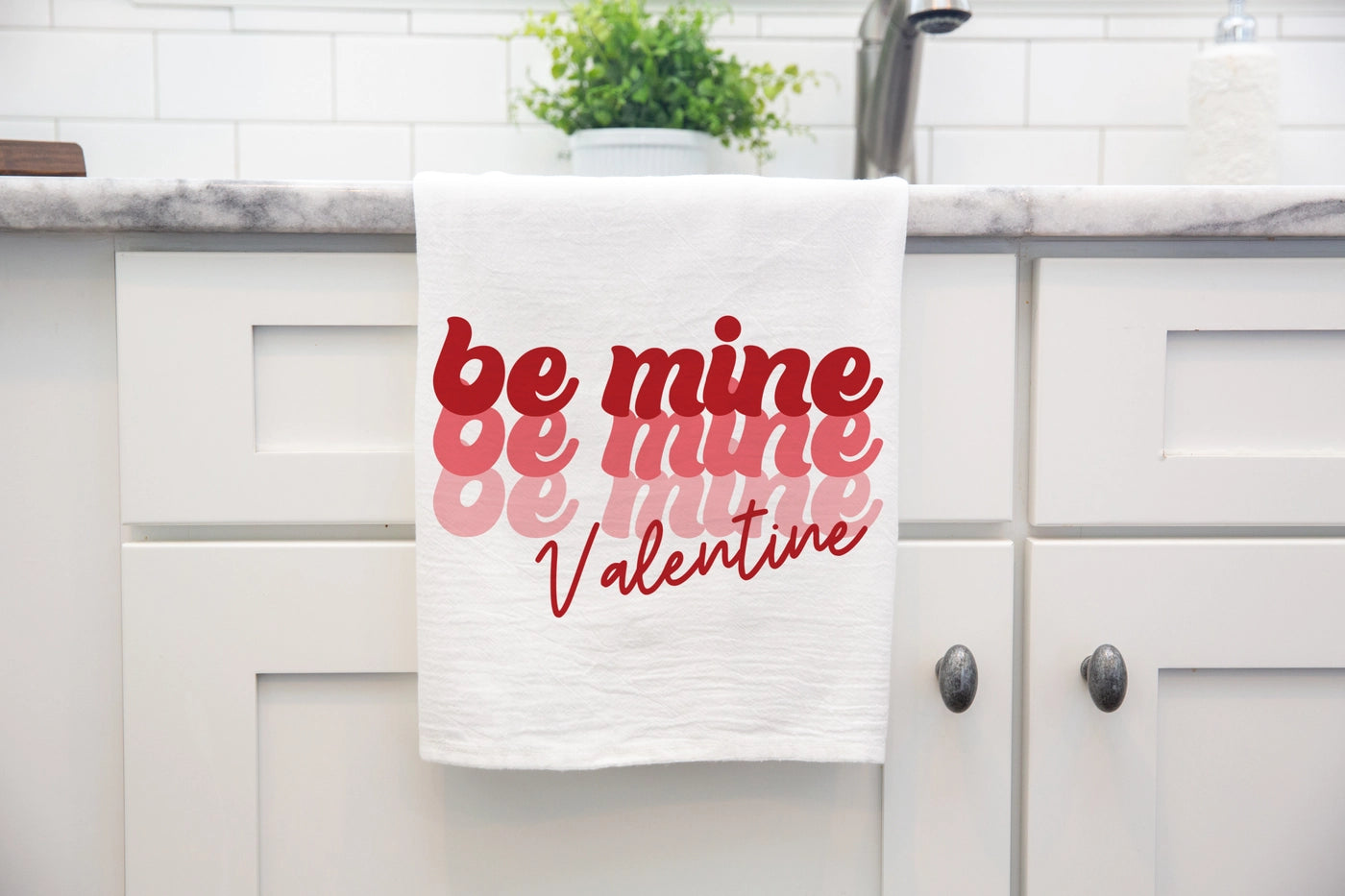 Valentine's Day Be Mine Kitchen Tea Towel