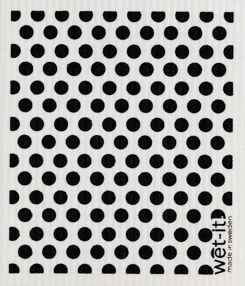 Dots and Dots Black Swedish Cloth