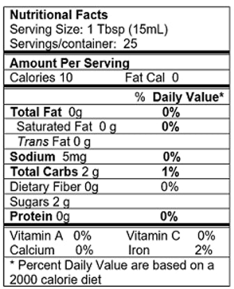 Tarragon White Balsamic Vinegar 375ML